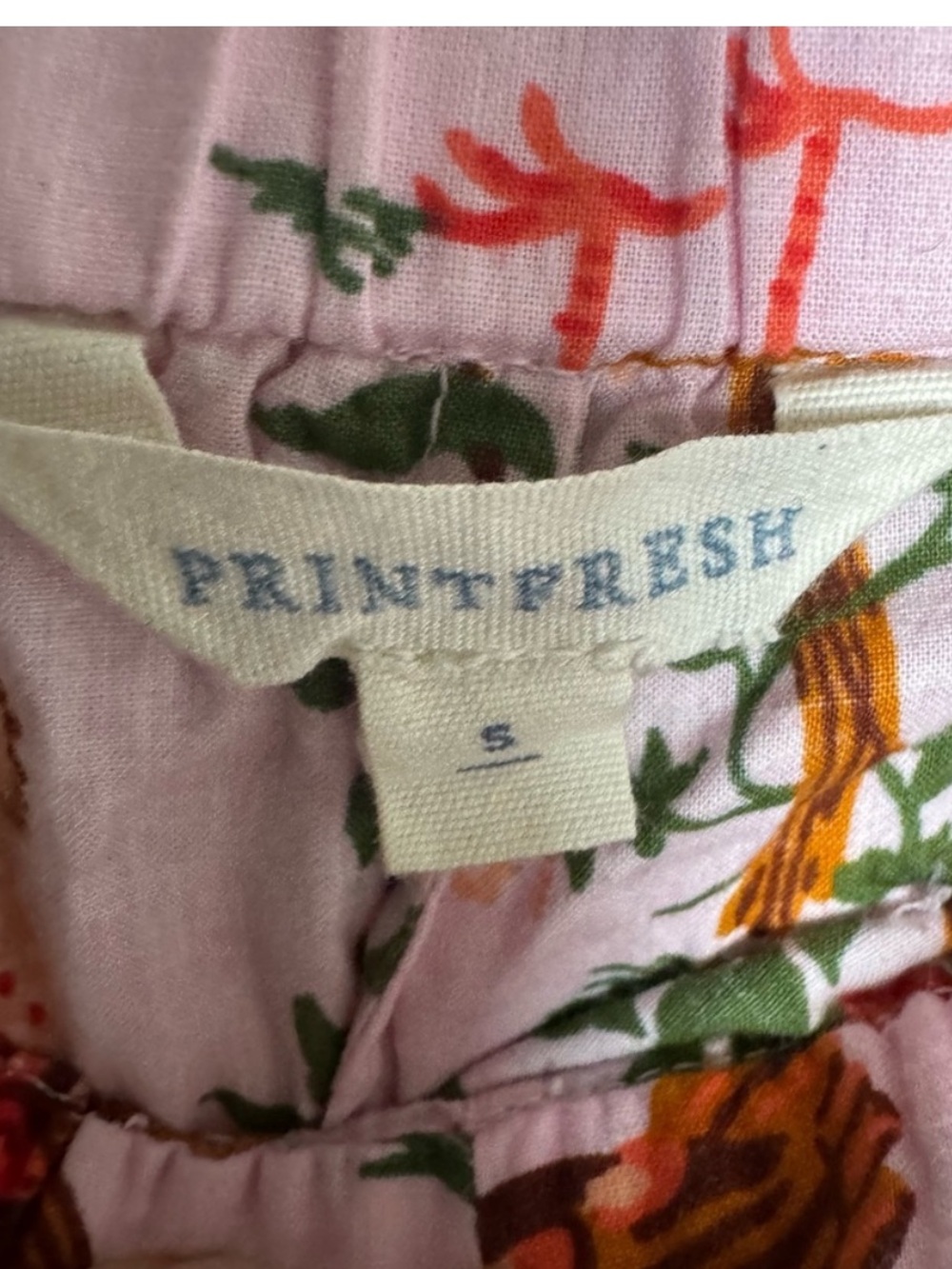 Print Fresh Hen House Organic Cotton Pajama Set Short Sleeve & Pants Pink Size S - Picture 11 of 16